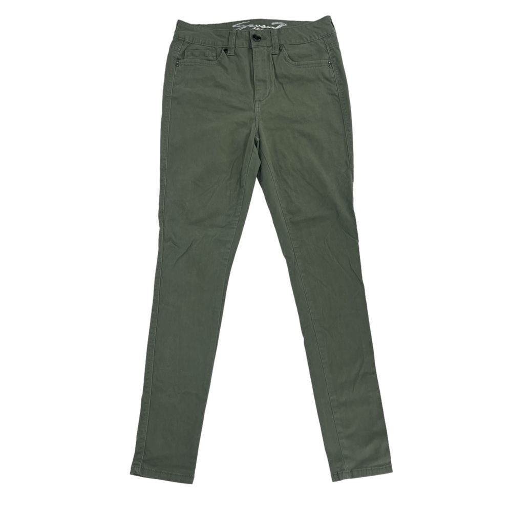 Seven7 Green High Rise Skinny Skin-Fit Denim Jeans Size 6 Women’s